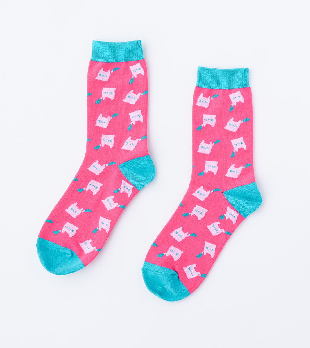 スーパーに行き忘れない靴下/ピンク | hajimari socks