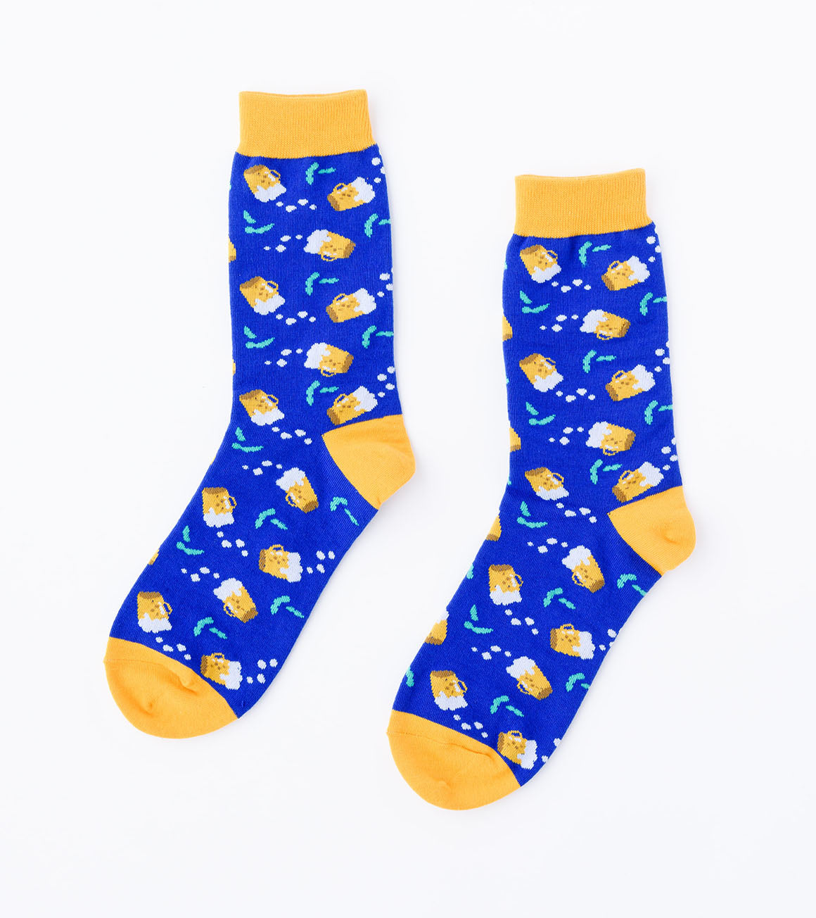 ビールを飲む日の靴下/ブルー – hajimari socks